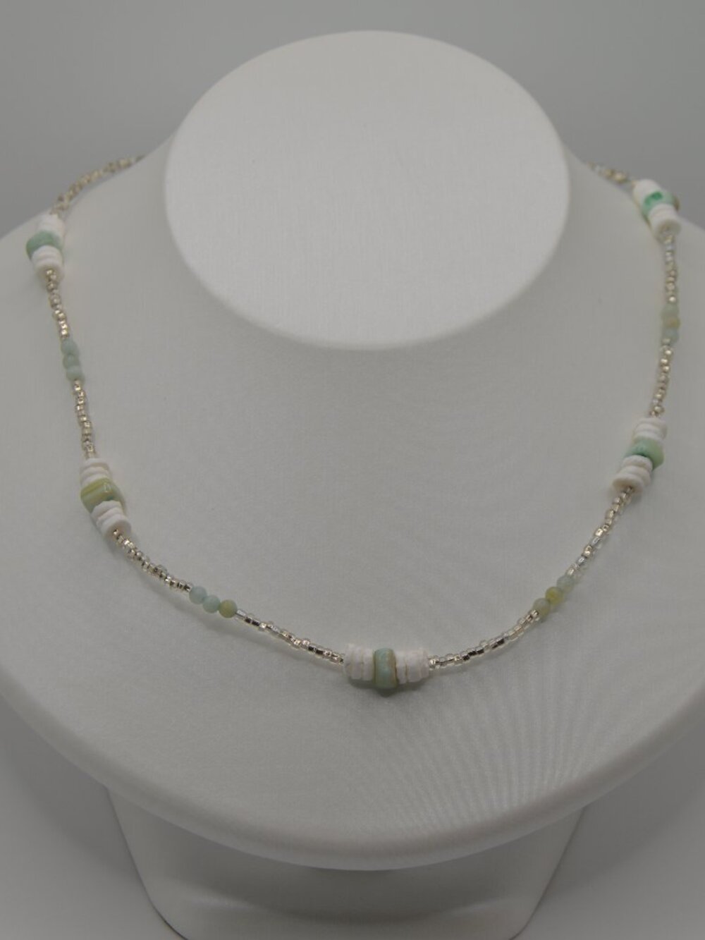 Turquoise and White shell Necklace